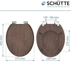 Schütte WC-Sitz DARK WOOD MDF