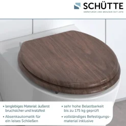 Schütte WC-Sitz DARK WOOD MDF