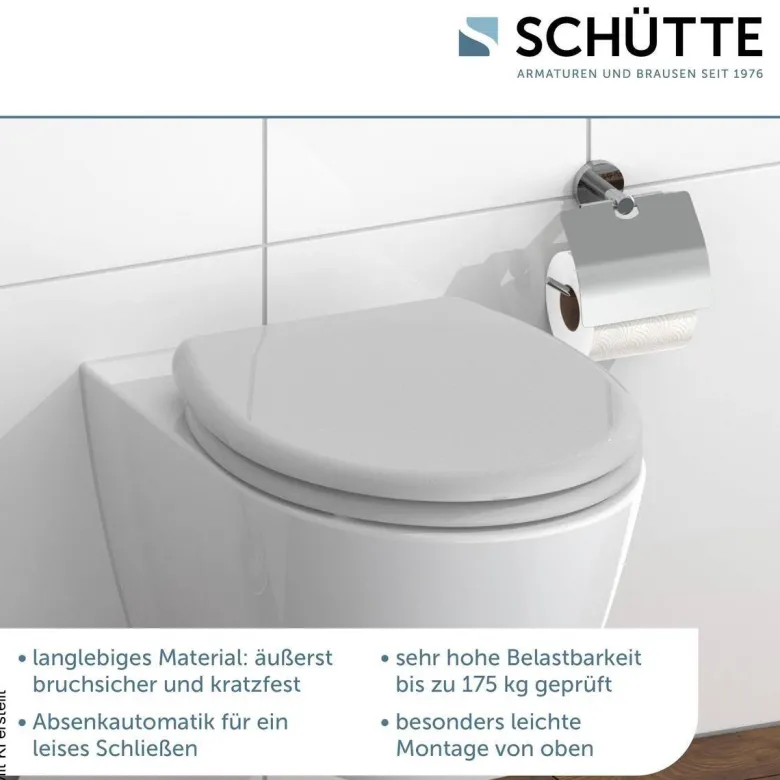 Schütte WC-Sitz GREY Duroplast