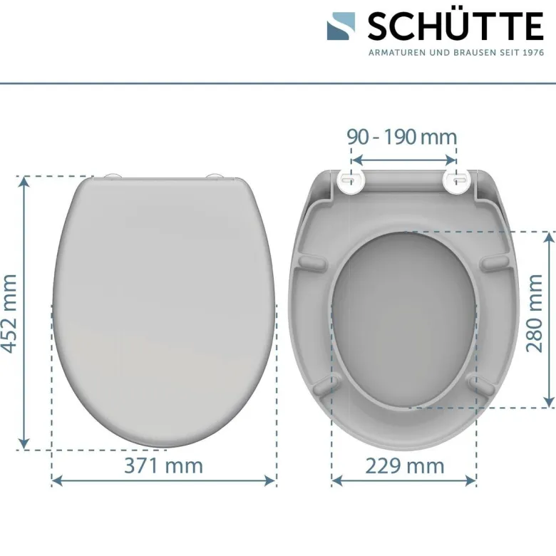 Schütte WC-Sitz GREY Duroplast