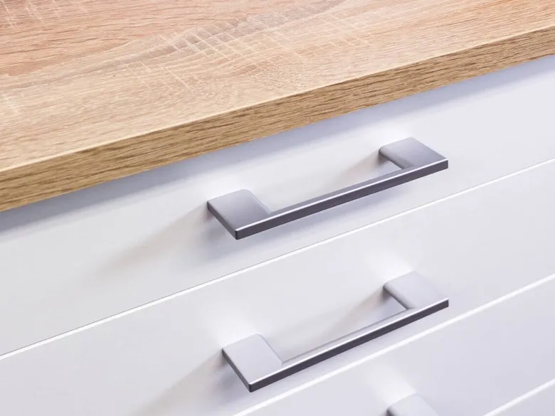 Schubkastenschrank Samoa weiß Eiche Nachbildung B/H/T: ca. 50x85x60 cm