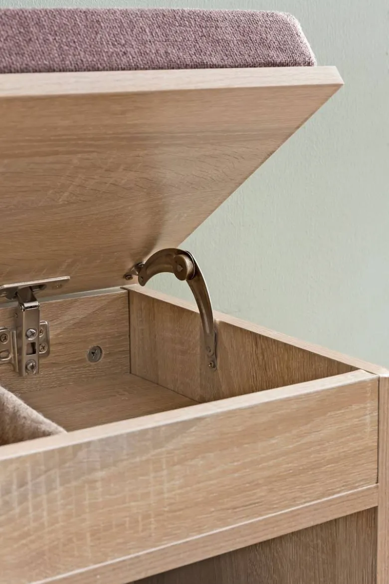 Schuhbank Eiche Sonoma Nachbildung braun B/H/T: ca. 104x51x32 cm