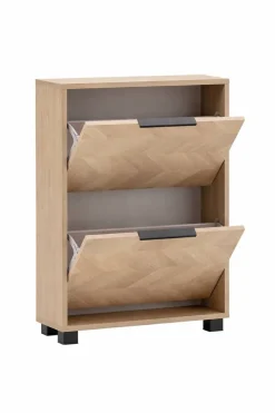 Schuhkipper Piazza, 2er Eiche Nachbildung B/H/T: ca. 59,8x85,7x19,55 cm