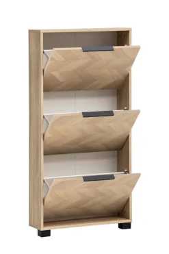 Schuhkipper Piazza, 3er Eiche Nachbildung B/H/T: ca. 59,8x124,5x19,55 cm