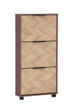 Schuhkipper Piazza, 3er mauve B/H/T: ca. 59,8x124,5x19,55 cm