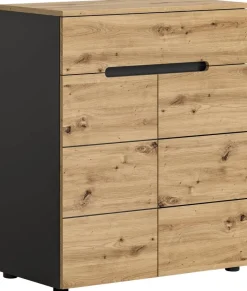 Schuhkommode CANU edles Basaltgrau Nachbildung Eiche Artisan Nachbildung B/H/T: ca. 80x94x37 cm