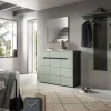Schuhkommode Canu grün basaltgrau Nachbildung B/H/T: ca. 94x120x37 cm