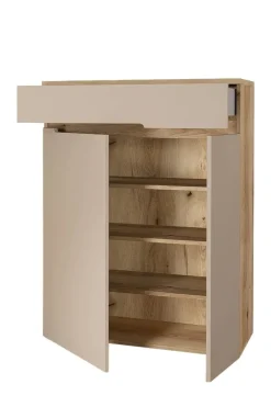 Schuhkommode Fargo Eiche Cashmere B/H/T: ca. 80x107x38 cm