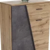 Schuhkommode Venedig Eiche Artisan Nachbildung Beton dunkel Nachbildung B/H/T: ca. 80x92x35 cm