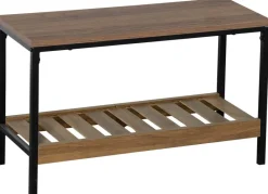 Schuhregal Elwin schwarz Eiche Nachbildung B/H/T: ca. 70x42x26 cm