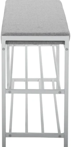 Schuhregal Janne weiß Metall B/H/T: ca. 90x50x30 cm