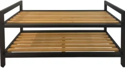 Schuhregal Julia schwarz natur Bambus B/H/T: ca. 70x32x30 cm