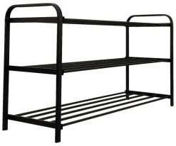 Schuhregal Manfred schwarz B/H/T: ca. 90x49x29 cm