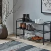 Schuhregal schwarz B/H/T: ca. 89x49x29 cm