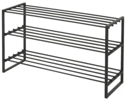 Schuhregal Stine schwarz Metall B/H/T: ca. 90x50x30 cm