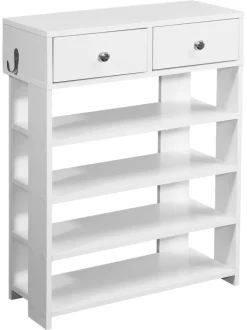 Schuhregal weiß B/H/T: ca. 60x79x24 cm