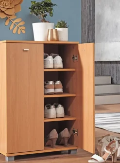 Schuhschrank buche Nachbildung silber B/H/T: ca. 60x90x35 cm