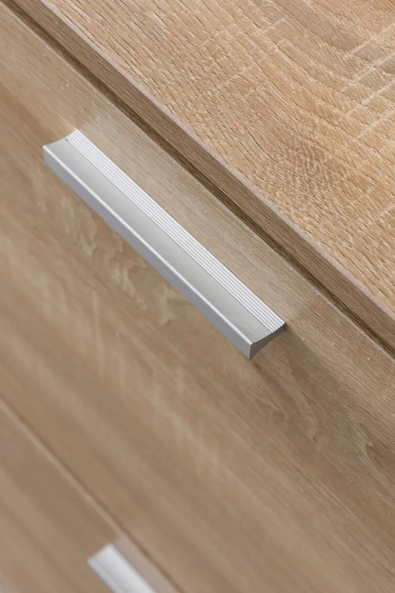 Schuhschrank Eiche Sonoma Nachbildung silber B/H/T: ca. 120x81x24 cm