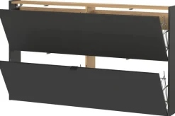 Schuhschrank 1392-549 Graphit Optik Eiche Navarra Nachbildung B/H/T: ca. 140x85x19 cm