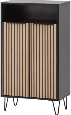 Schuhschrank Hank schwarz matt B/H/T: ca. 60,2x107,9x33,05 cm