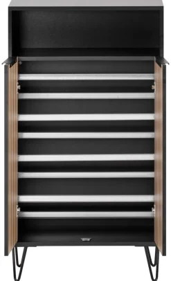 Schuhschrank Hank schwarz matt B/H/T: ca. 60,2x107,9x33,05 cm