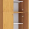 Schuhschrank Lona buche Nachbildung weiß B/H/T: ca. 70x240x39 cm