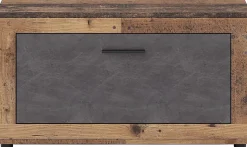 Schuhschrank LUNA 2 Eiche Matera Nachbildung Beton Optik B/H/T: ca. 88,9x48x40 cm