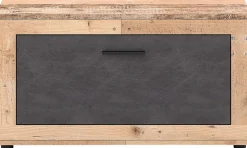 Schuhschrank LUNA 2 Eiche Matera Nachbildung Beton Optik B/H/T: ca. 88,9x48x40 cm