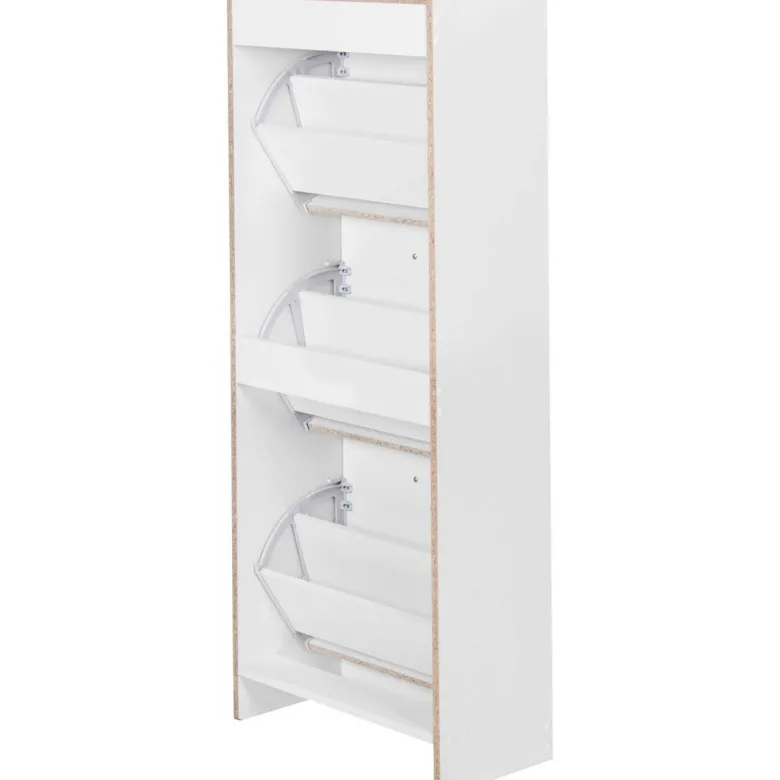 Schuhschrank weiß B/H/T: ca. 50x125x24 cm