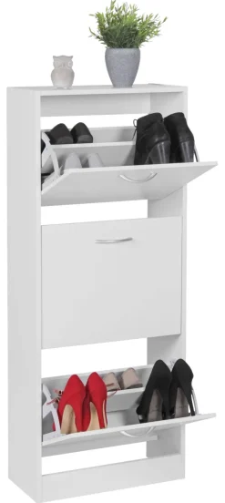 Schuhschrank weiß B/H/T: ca. 50x125x24 cm