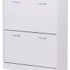 Schuhschrank weiß grau B/H/T: ca. 75x87x24 cm