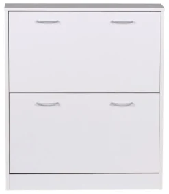 Schuhschrank weiß grau B/H/T: ca. 75x87x24 cm