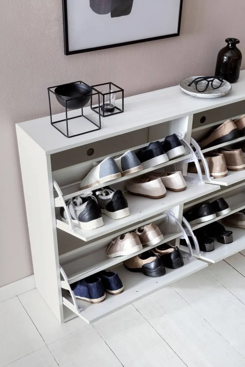 Schuhschrank weiß weiß B/H/T: ca. 120x81x24 cm