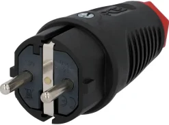 Schuko-Stecker schwarz
