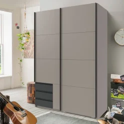 Schwebetürenschrank Bahamas Sahara grau B/H/T: ca. 135x198x65 cm