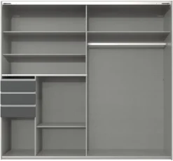 Schwebetürenschrank Bamberg Graphit Eiche Flagstaff Nachbildung B/H/T: ca. 180x198x65 cm