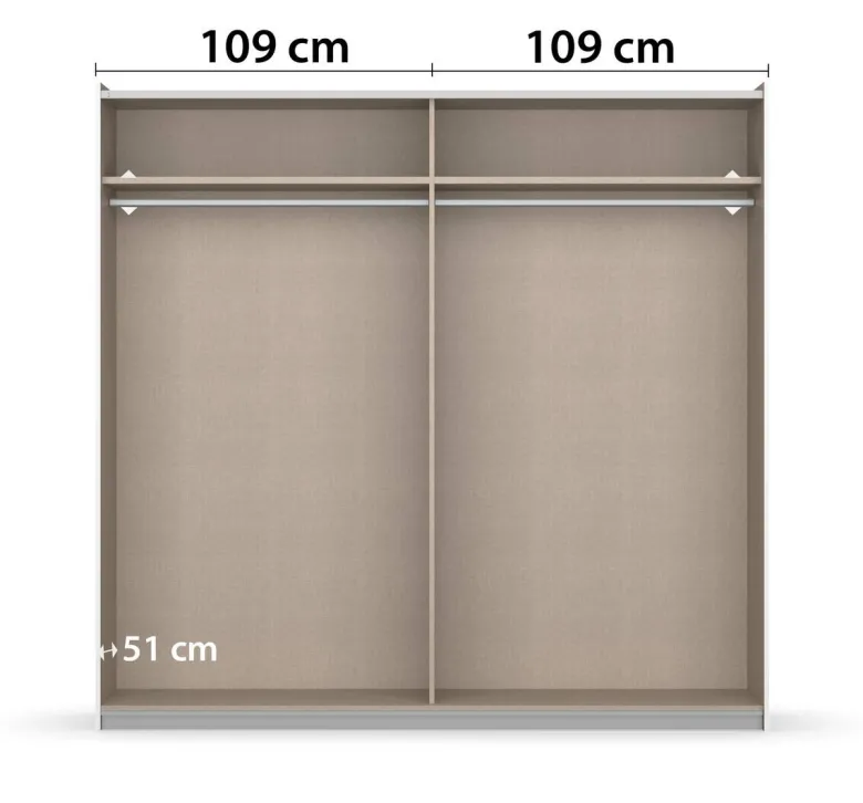 Schwebetürenschrank Kronach Alpinweiß B/H/T: ca. 218x210x59 cm