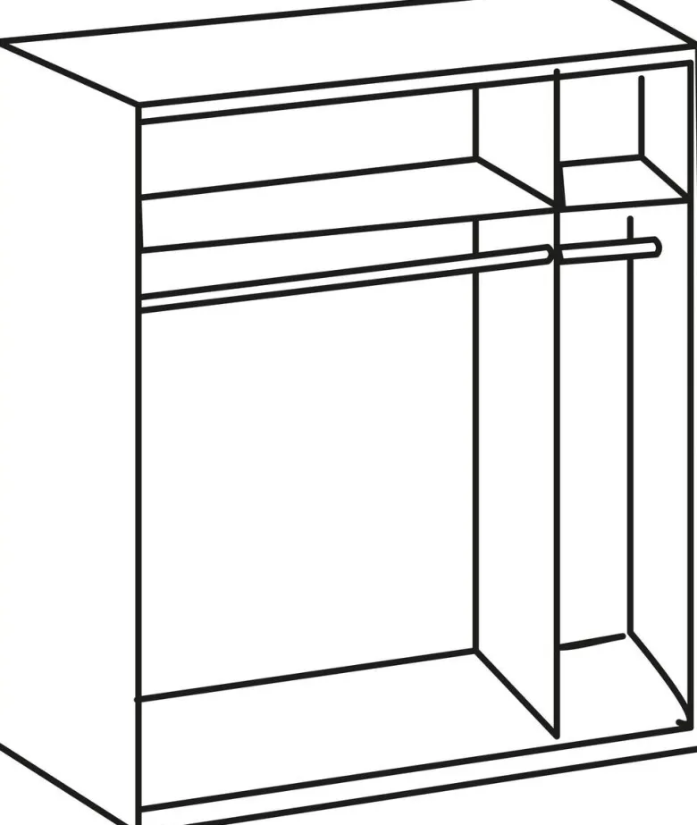 Schwebetürenschrank Liverpool Eiche Plankeneiche Nachbildung B/H/T: ca. 135x198x64 cm