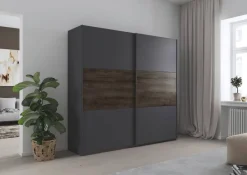 Schwebetürenschrank Marbella grau B/H/T: ca. 218x210x59 cm