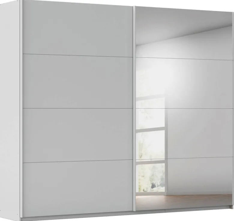 Schwebetürenschrank Quadra Seidengrau B/H/T: ca. 270x229x62 cm