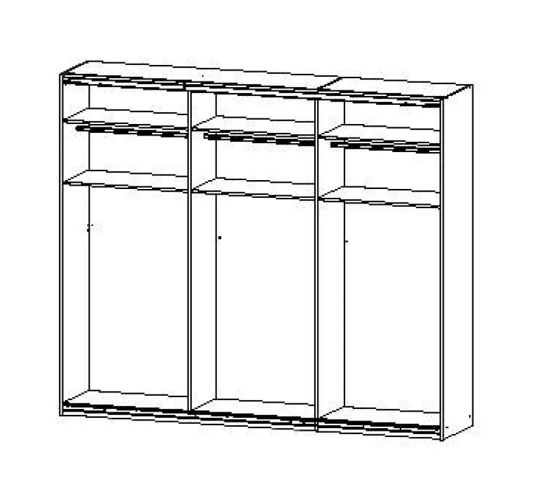 Schwebetürenschrank Quadra Seidengrau B/H/T: ca. 270x229x62 cm