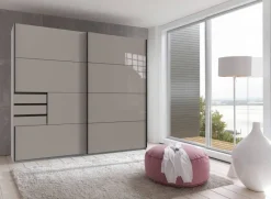 Schwebetürenschrank Saigon Sahara grau B/H/T: ca. 225x208x64 cm