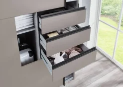 Schwebetürenschrank Saigon Sahara grau B/H/T: ca. 225x208x64 cm