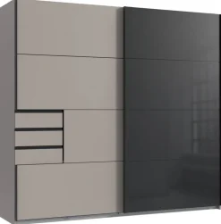 Schwebetürenschrank Tilburg Sahara grau B/H/T: ca. 225x208x64 cm