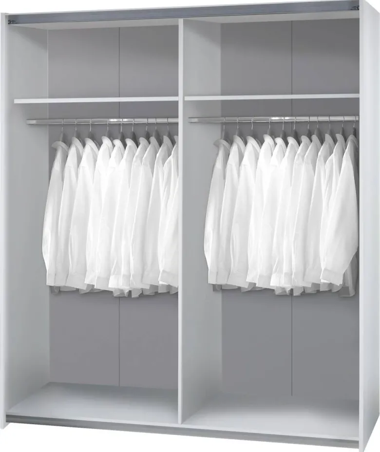 Schwebetürenschrank Time weiß Eiche Sonoma Nachbildung B/H/T: ca. 170x195x59 cm