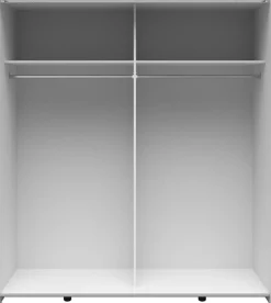 Schwebetürenschrank Time weiß Eiche Artisan Nachbildung B/H/T: ca. 170,3x190,5x59 cm