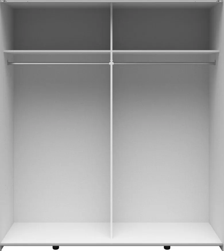 Schwebetürenschrank Time weiß Eiche Artisan Nachbildung B/H/T: ca. 170,3x190,5x59 cm