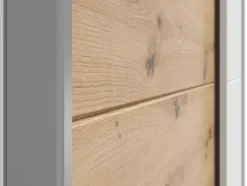 Schwebetürenschrank Time weiß Eiche Artisan Nachbildung B/H/T: ca. 170,3x190,5x59 cm
