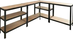 Schwerlastregal 2erSet schwarz B/H/T: ca. 200x200x60 cm