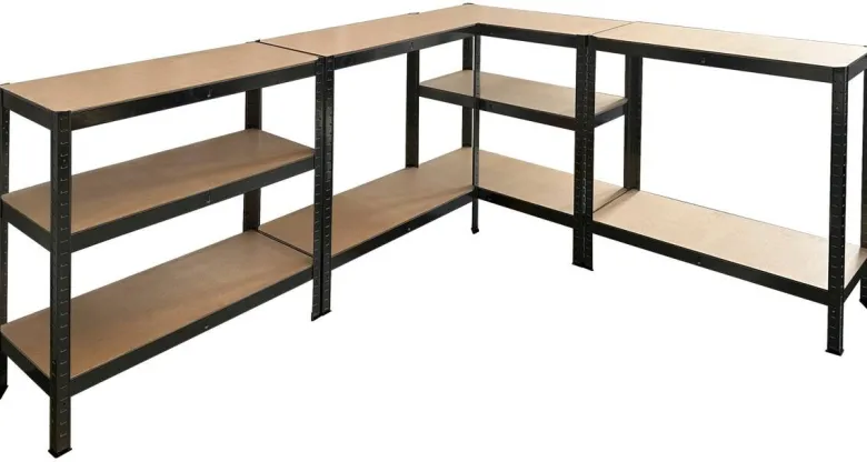 Schwerlastregal 2erSet schwarz B/H/T: ca. 200x200x60 cm
